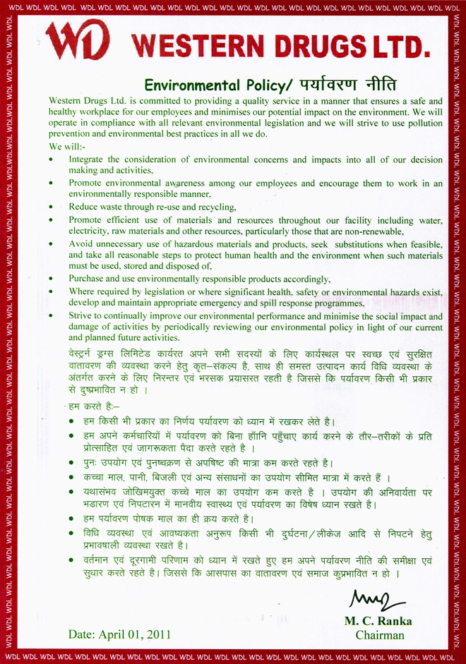 Environmental Policy